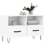 VidaXL Tv-meubel 80x36x50 cm bewerkt hout wit