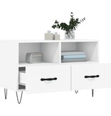 VidaXL Tv-meubel 80x36x50 cm bewerkt hout wit