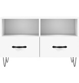 VidaXL Tv-meubel 80x36x50 cm bewerkt hout wit