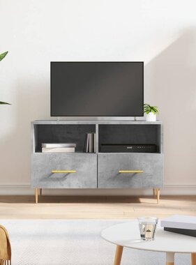 VidaXL Tv-meubel 80x36x50 cm bewerkt hout betongrijs