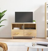 Tv-meubel 80x36x50 cm bewerkt hout sonoma eiken