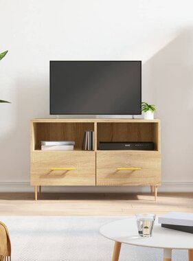 Tv-meubel 80x36x50 cm bewerkt hout sonoma eiken