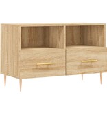 Tv-meubel 80x36x50 cm bewerkt hout sonoma eiken