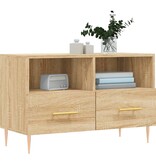 Tv-meubel 80x36x50 cm bewerkt hout sonoma eiken
