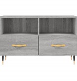 Tv-meubel 80x36x50 cm bewerkt hout grijs sonoma eikenkleurig