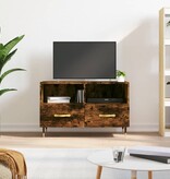 Tv-meubel 80x36x50 cm bewerkt hout gerookt eikenkleurig