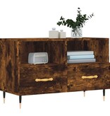 Tv-meubel 80x36x50 cm bewerkt hout gerookt eikenkleurig