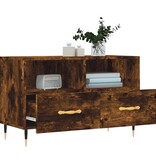 Tv-meubel 80x36x50 cm bewerkt hout gerookt eikenkleurig