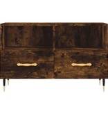 Tv-meubel 80x36x50 cm bewerkt hout gerookt eikenkleurig