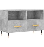 Tv-meubel 80x36x50 cm bewerkt hout betongrijs