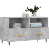 Tv-meubel 80x36x50 cm bewerkt hout betongrijs