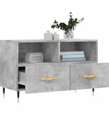 Tv-meubel 80x36x50 cm bewerkt hout betongrijs