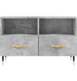 Tv-meubel 80x36x50 cm bewerkt hout betongrijs