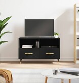 VidaXL Tv-meubel 80x36x50 cm bewerkt hout zwart