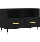 VidaXL Tv-meubel 80x36x50 cm bewerkt hout zwart