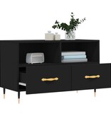 VidaXL Tv-meubel 80x36x50 cm bewerkt hout zwart