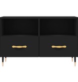 VidaXL Tv-meubel 80x36x50 cm bewerkt hout zwart