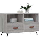 VidaXL Tv-meubel 80x36x50 cm bewerkt hout grijs sonoma eikenkleurig