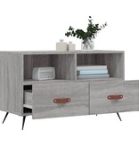 VidaXL Tv-meubel 80x36x50 cm bewerkt hout grijs sonoma eikenkleurig