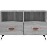 VidaXL Tv-meubel 80x36x50 cm bewerkt hout grijs sonoma eikenkleurig