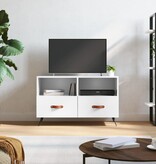 VidaXL Tv-meubel 80x36x50 cm bewerkt hout hoogglans wit