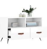 VidaXL Tv-meubel 80x36x50 cm bewerkt hout hoogglans wit