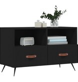 VidaXL Tv-meubel 80x36x50 cm bewerkt hout zwart