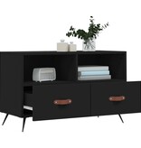 VidaXL Tv-meubel 80x36x50 cm bewerkt hout zwart