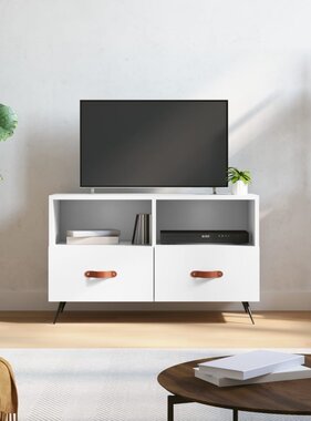 VidaXL Tv-meubel 80x36x50 cm bewerkt hout wit
