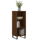 VidaXL Dressoir 34,5x32,5x90 cm bewerkt hout bruineikenkleurig