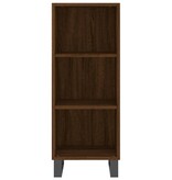 vidaXL Dressoir 34,5x32,5x90 cm bewerkt hout bruineikenkleurig
