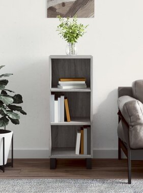 VidaXL Dressoir 34,5x32,5x90 cm bewerkt hout grijs sonoma eikenkleurig