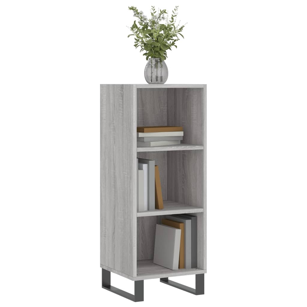 VidaXL Dressoir 34,5x32,5x90 cm bewerkt hout grijs sonoma eikenkleurig