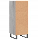 VidaXL Dressoir 34,5x32,5x90 cm bewerkt hout grijs sonoma eikenkleurig