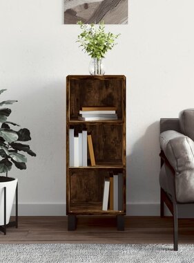 VidaXL Dressoir 34,5x32,5x90 cm bewerkt hout gerookt eikenkleurig