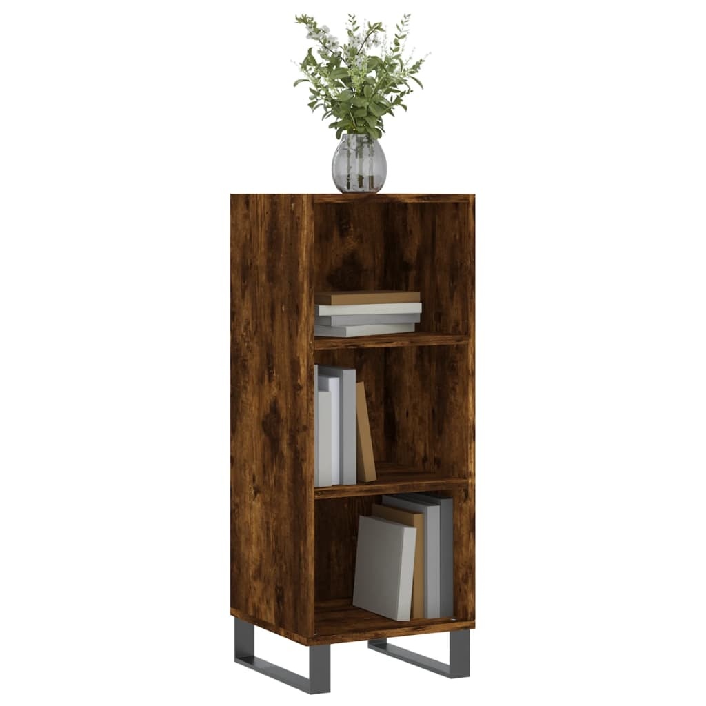 VidaXL Dressoir 34,5x32,5x90 cm bewerkt hout gerookt eikenkleurig