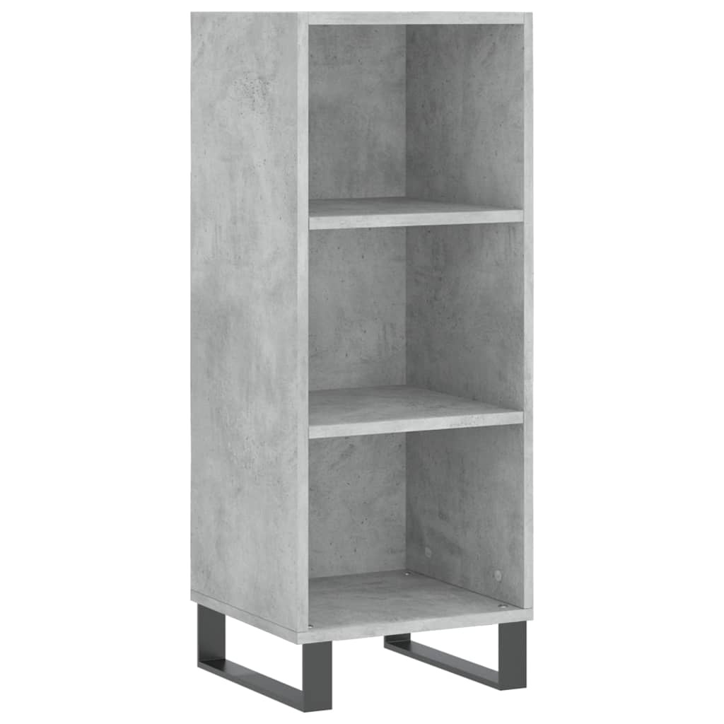 VidaXL Dressoir 34,5x32,5x90 cm bewerkt hout betongrijs