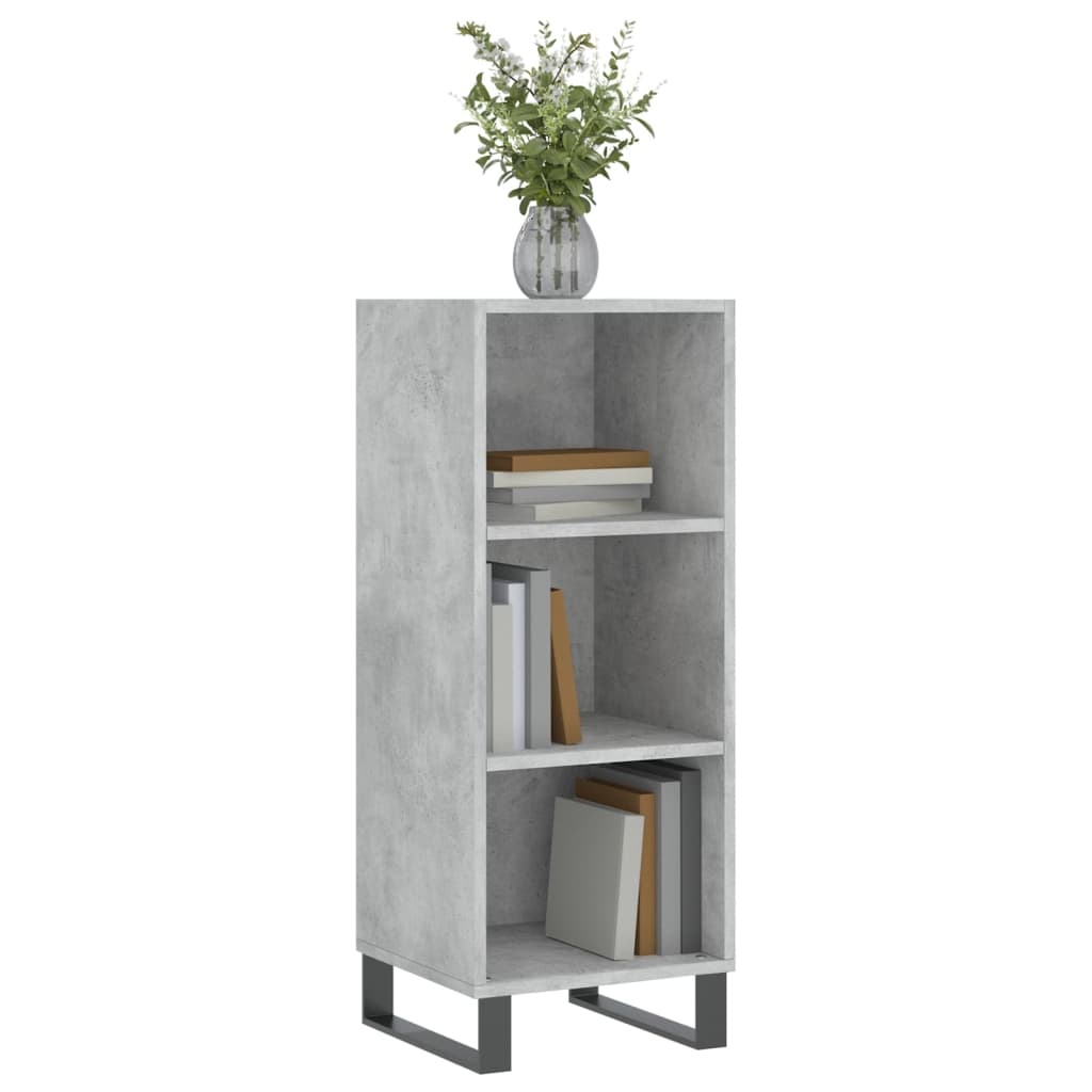 VidaXL Dressoir 34,5x32,5x90 cm bewerkt hout betongrijs