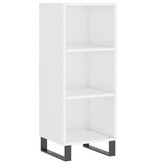 VidaXL Dressoir 34,5x32,5x90 cm bewerkt hout hoogglans wit