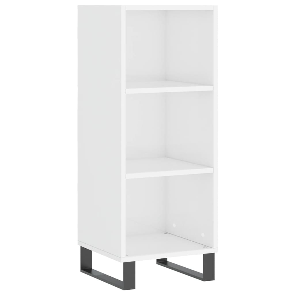 VidaXL Dressoir 34,5x32,5x90 cm bewerkt hout hoogglans wit