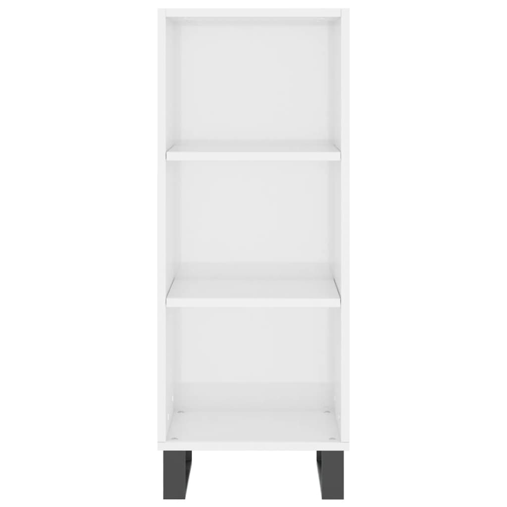 VidaXL Dressoir 34,5x32,5x90 cm bewerkt hout hoogglans wit