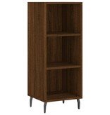 vidaXL Dressoir 34,5x32,5x90 cm bewerkt hout bruineikenkleurig