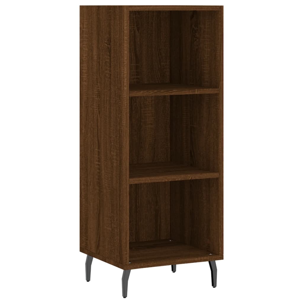 VidaXL Dressoir 34,5x32,5x90 cm bewerkt hout bruineikenkleurig