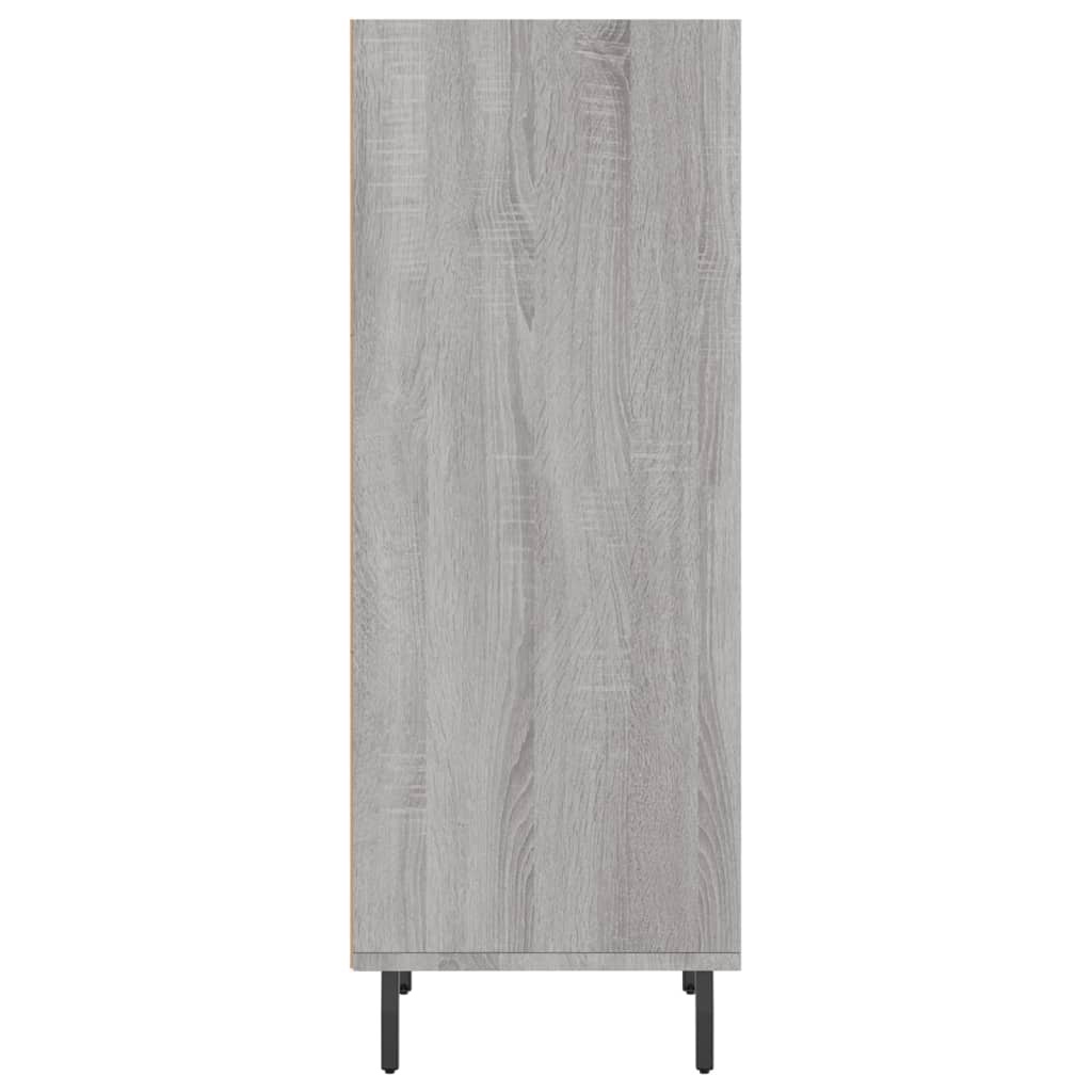 vidaXL Dressoir 34,5x32,5x90 cm bewerkt hout grijs sonoma eikenkleurig