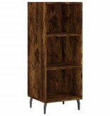 VidaXL Dressoir 34,5x32,5x90 cm bewerkt hout gerookt eikenkleurig