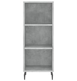VidaXL Dressoir 34,5x32,5x90 cm bewerkt hout betongrijs