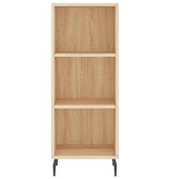 VidaXL Dressoir 34,5x32,5x90 cm bewerkt hout sonoma eikenkleurig