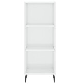 VidaXL Dressoir 34,5x32,5x90 cm bewerkt hout hoogglans wit