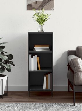 VidaXL Dressoir 34,5x32,5x90 cm bewerkt hout zwart