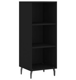 VidaXL Dressoir 34,5x32,5x90 cm bewerkt hout zwart